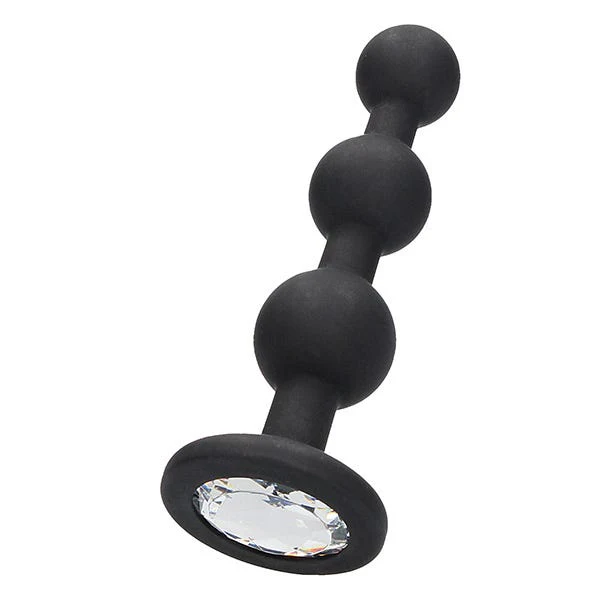 Ouch! Silicone Diamond Butt Plug with Tapered Beads