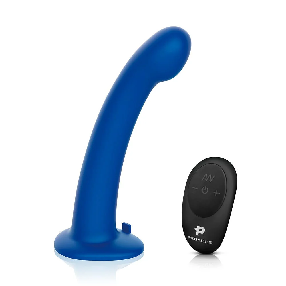 Pegasus 8-Inch Remote Controlled P-Spot Silicone Dildo & Harness - Image 2