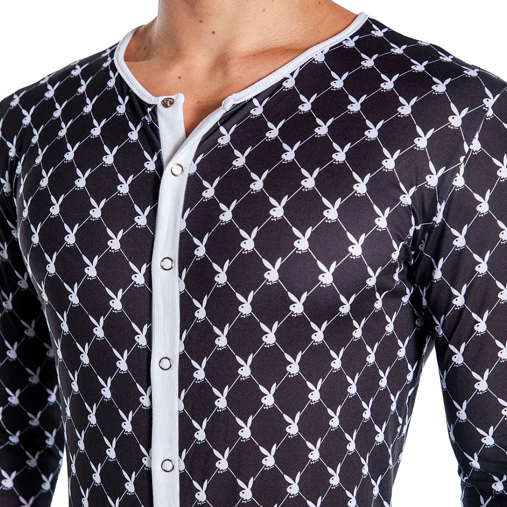 Playboy Mens Bunny Cozy Lounge Union Suit - Image 3