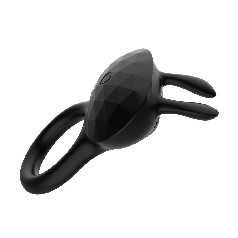 Playful Diamonds The Duke Rechargeable Cock Ring with Rabbit Tickler - Image 4