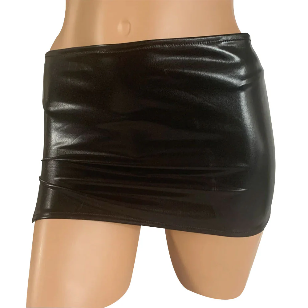 Poison Rose Wetlook Miniskirt - One Size