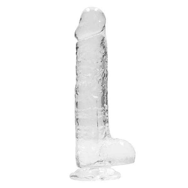 RealRock 8-inch Crystal Clear Dildo with Balls - Image 10
