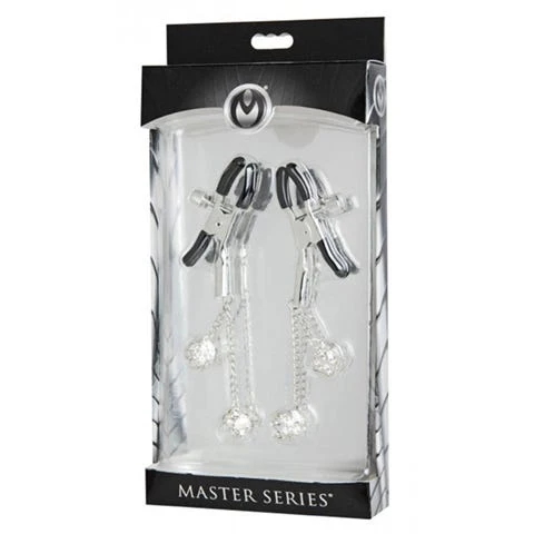 Master Series Ornament Rhinestone Nipple Clamps - Image 4