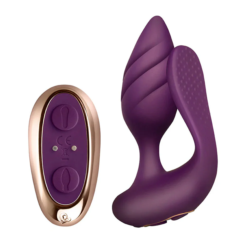 Rocks-Off Cocktail Couples Butt Plug & Vaginal Vibrator - Image 3