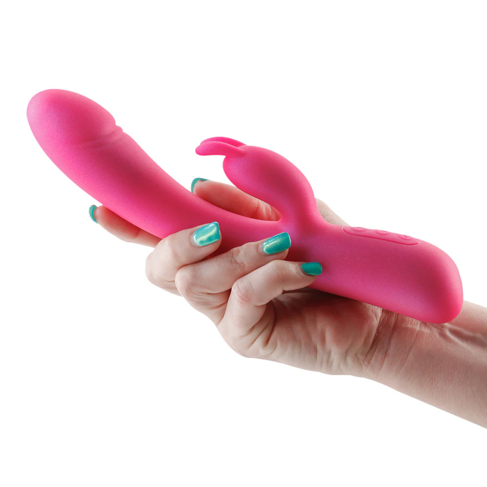 Royals Divine Metallic Pink Rabbit Vibrator - Image 2
