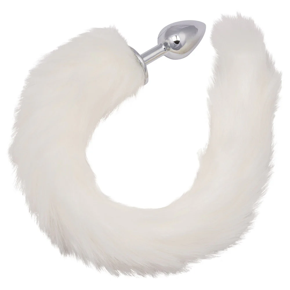 CalExotics Running Wild White Tail Butt Plug