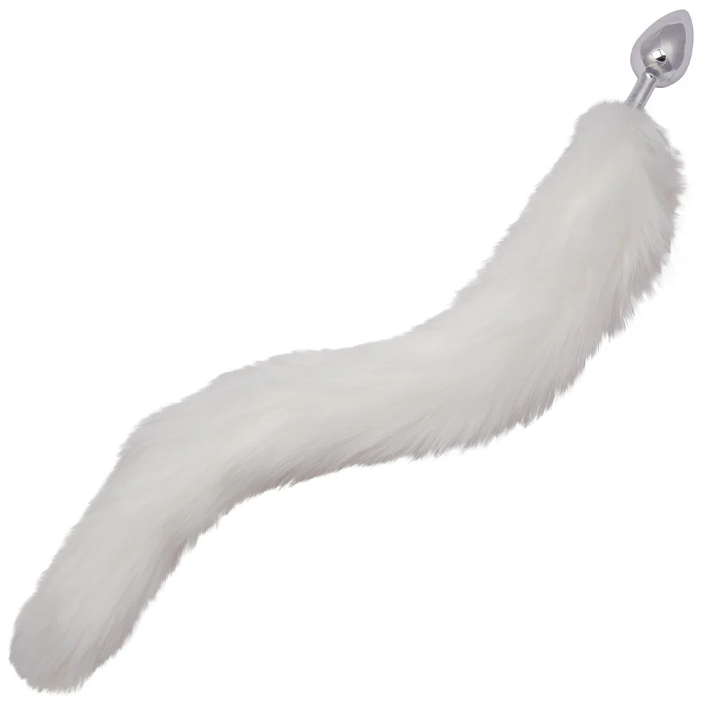 CalExotics Running Wild White Tail Butt Plug - Image 3