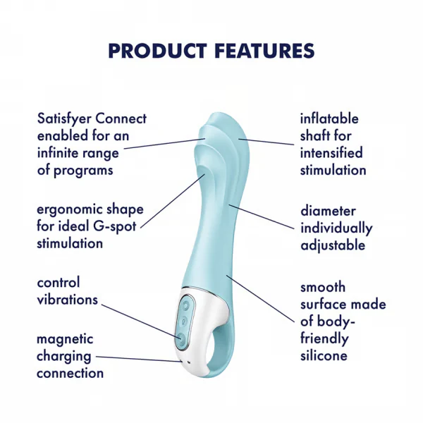 Satisfyer Air Pump Vibrator 5+ Rechargeable Inflatable G-Spot Vibrator - Image 3