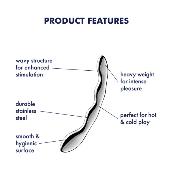 Satisfyer Cosmic Crest 2 Stainless Steel Dildo - Image 3