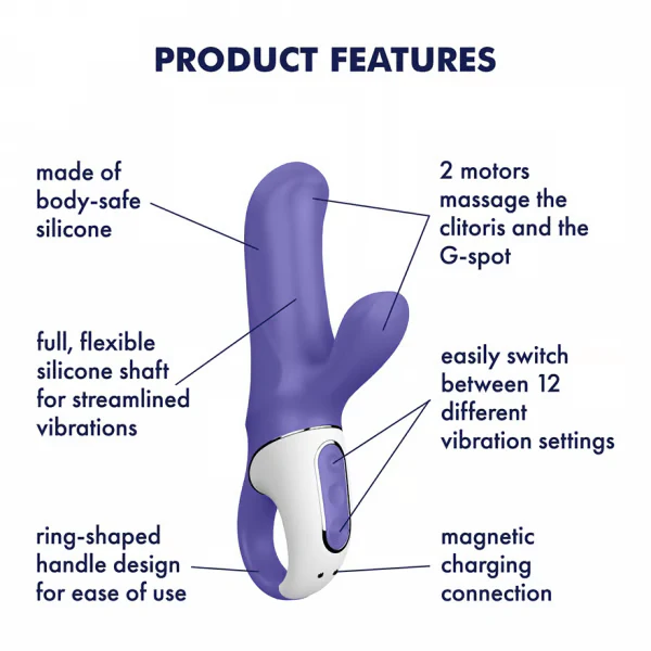 Satisfyer Magic Bunny Ring Handle Rabbit Vibrator - Image 4