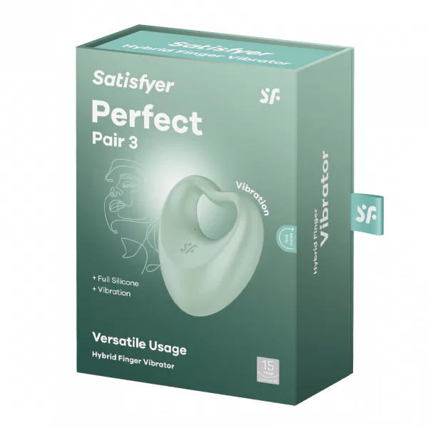 Satisfyer Perfect Pair 3 Hybrid Finger Vibrator & Cock Ring - Image 5