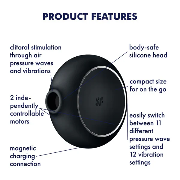 Satisfyer Pro To Go 3 Air Pulse Rechargeable Clitoral Stimulator & Vibration - Image 3