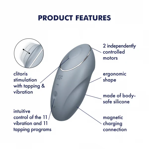 Satisfyer Tap and Climax 1 Lay-on Vibrator - Image 3