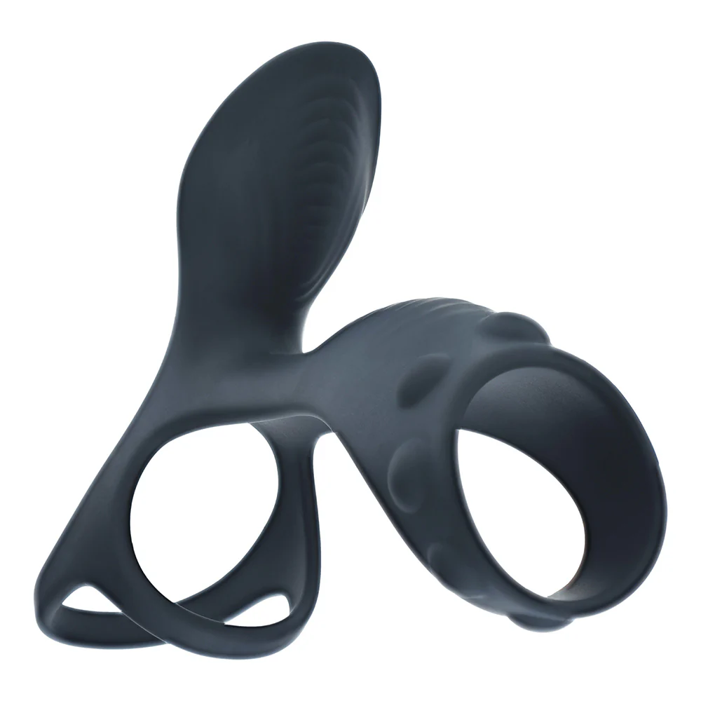 Shots LEVELZ Vibrating Silicone Cock & Ball Ring with Shaft Loop - Image 3