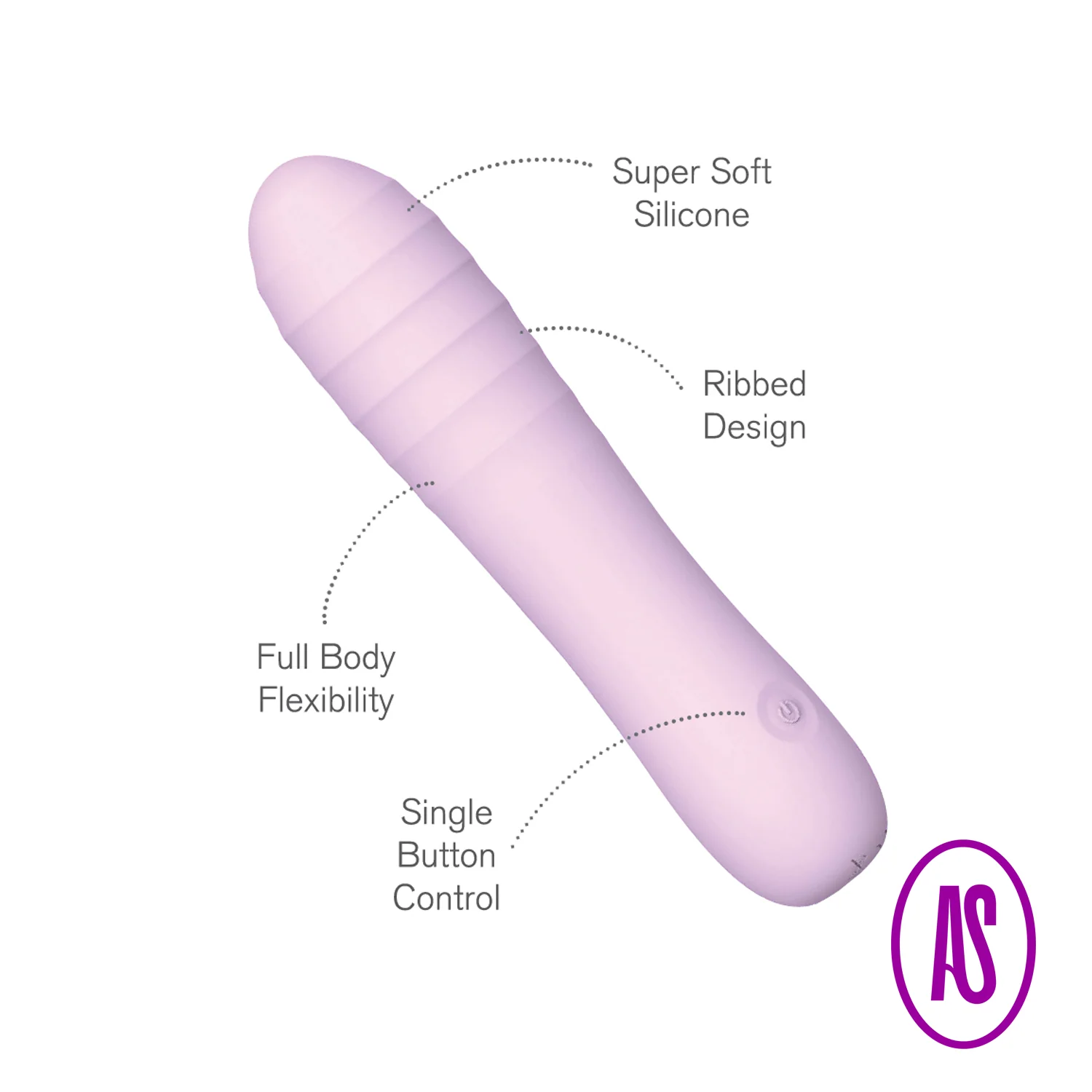 Soft by Playful Posh Ribbed Vibrator - Image 3