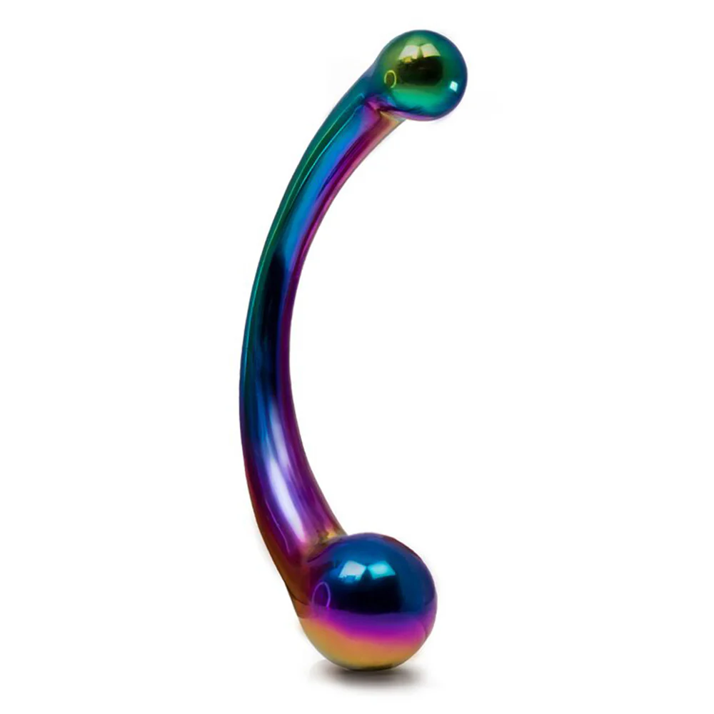 Triune Stainless Steel Double Ended Curvy Rainbow Dong