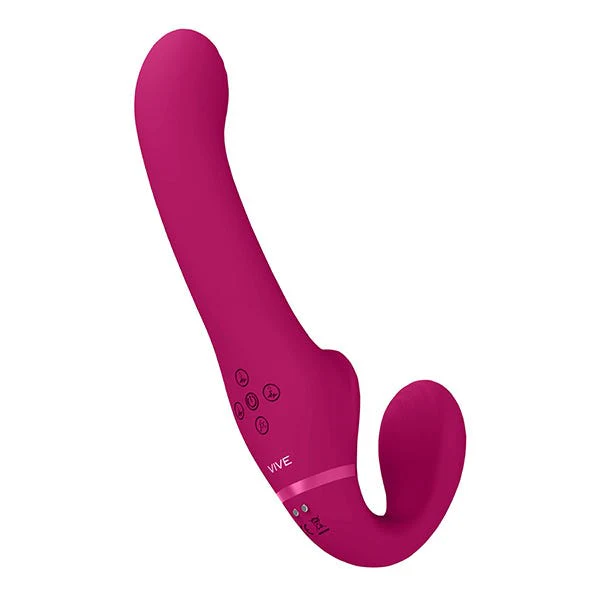 Vive Ai Triple Action Dual Vibrating Airwave Tickler Strapless Strap-On - Image 2