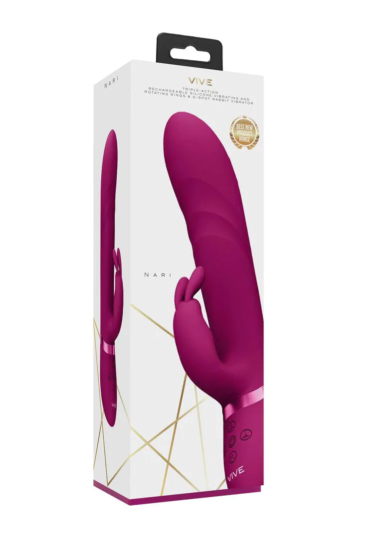 Vive Nari Triple Action Rotating Beads Rabbit Vibrator - Image 3