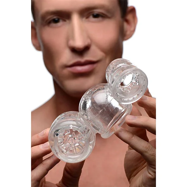 Wand Essentials Twin Turbo Strokers 2 in 1 Wand Attachment for Men - Image 5