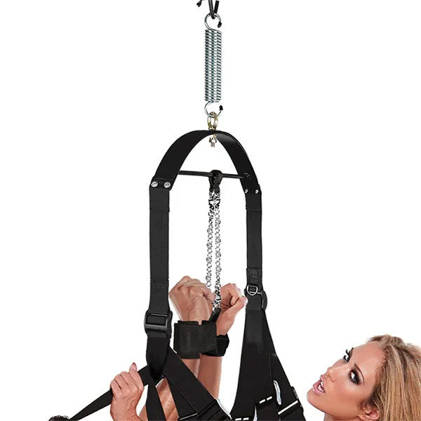 WhipSmart Fantasy Bondage Pleasure Swing with Wrist and Ankle Cuffs - Image 5