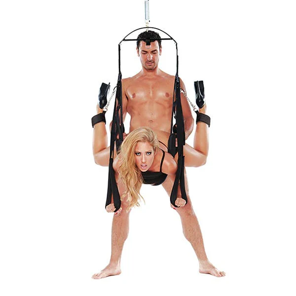 WhipSmart Fantasy Bondage Pleasure Swing with Wrist and Ankle Cuffs - Image 7